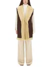 Bottega Veneta Women Leather And Shearling Vest In Brown
