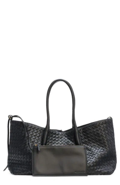 Bottega Veneta Leather & Suede Reversible Tote In Black