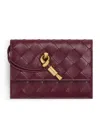 Bottega Veneta Leather Andiamo Bifold Card Holder In Red