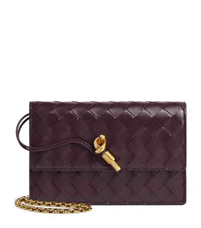 Bottega Veneta Leather Andiamo Cross-body Bag In Purple