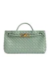Bottega Veneta Leather Andiamo East-west Top-handle Bag In 3411 New Sauge