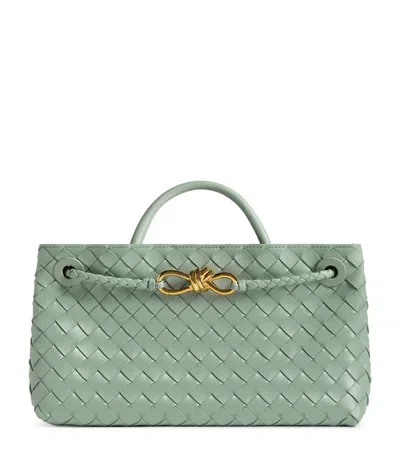 Bottega Veneta Leather Andiamo East-west Top-handle Bag In 3411 New Sauge