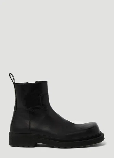 Bottega Veneta Leather Ankle Boots In Black