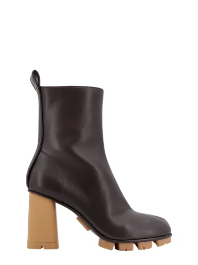 Bottega Veneta Shore 70 Nappa Leather Ankle Boots In Brown