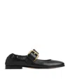 Bottega Veneta Astaire Leather Mary Jane Ballerina Flats In Black