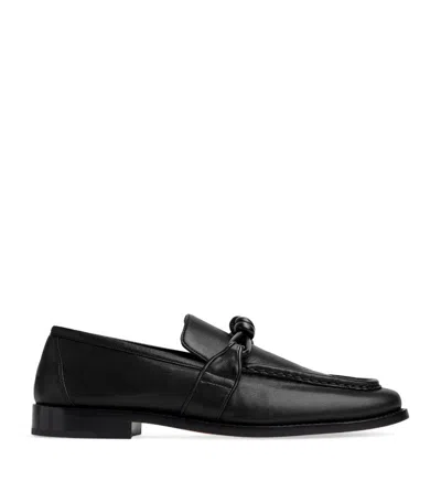 Bottega Veneta Astaire Knot Leather Loafers In Black
