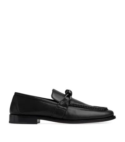 Bottega Veneta Astaire Knot Leather Loafers In Black