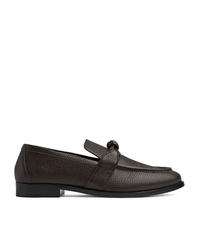 Bottega Veneta Leather Astaire Loafers In Brown