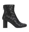Bottega Veneta Dark Brown Leather Atomic Ankle Boots In Black