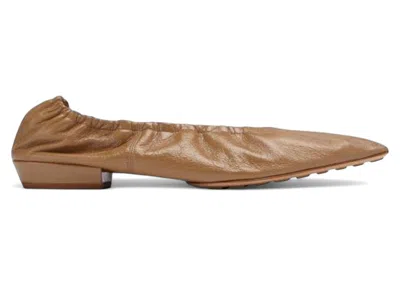 Pre-owned Bottega Veneta Leather Ballerinas (women's) Sneakers In Brown