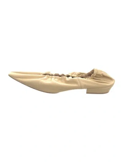 Pre-owned Bottega Veneta Leather Ballet Flats W/ Tags In Neutral