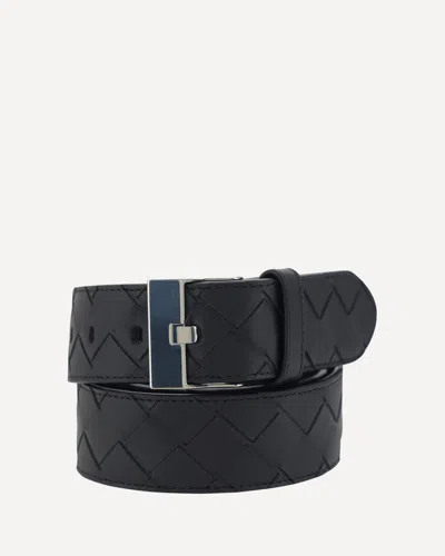 Bottega Veneta Leather Belt In Black