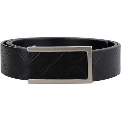 Pre-owned Bottega Veneta Leather Belt In Black