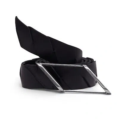 Pre-owned Bottega Veneta Leather Belt In Black