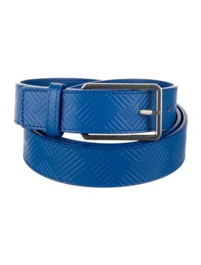 Pre-owned Bottega Veneta Leather Belt W/ Tags In Blue