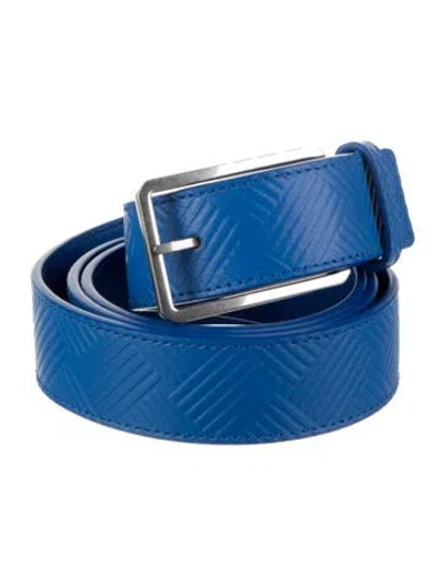 Pre-owned Bottega Veneta Leather Belt W/ Tags In Blue