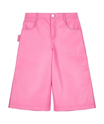 Bottega Veneta Leather Bermuda Shorts In 5004