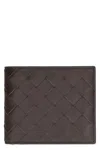 Bottega Veneta Small Double Folding Wallet With Change Purse In Brown