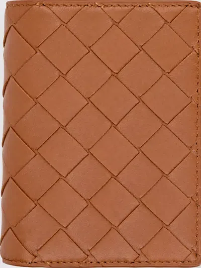 Bottega Veneta Leather Bifold Wallet In Brown