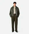Bottega Veneta Lederblouson In Dark Forest
