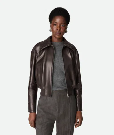 Bottega Veneta Lederblouson In Fondant