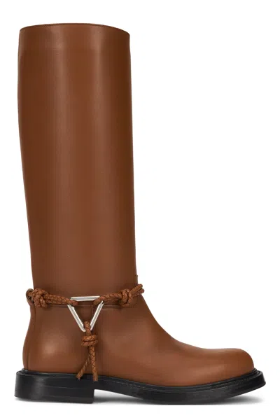 Bottega Veneta Leather Boots In Brown