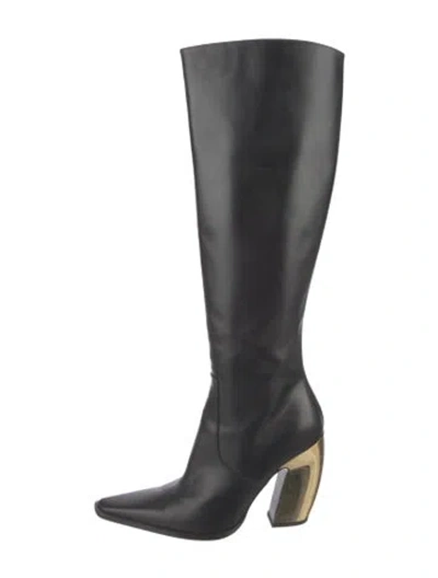 Pre-owned Bottega Veneta Leather Boots In Black