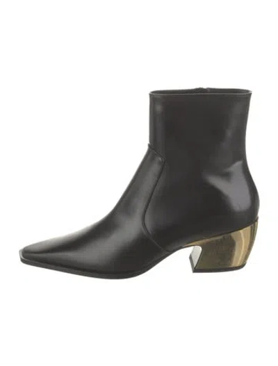Pre-owned Bottega Veneta Leather Boots In Black