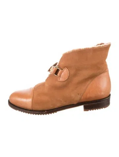 Pre-owned Bottega Veneta Leather Boots In Brown