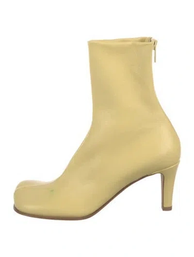 Pre-owned Bottega Veneta Leather Boots W/ Tags In Yellow