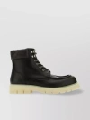 BOTTEGA VENETA LEATHER BOOTS WITH PADDED ANKLE AND SQUARED TOE