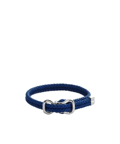 Bottega Veneta Braided Leather And Sterling Silver Bracelet In Multi