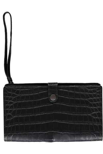 Bottega Veneta Leather Briefcase In Black