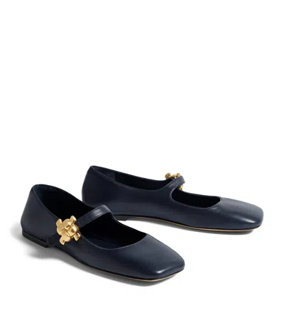 Bottega Veneta Leather Buckle Ballet Flats In Multi