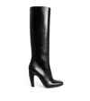 Bottega Veneta Leather Canalazzo Knee-high Boots 100 In Black