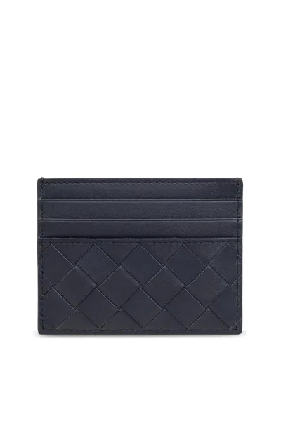 Bottega Veneta Leather Card Case In Black