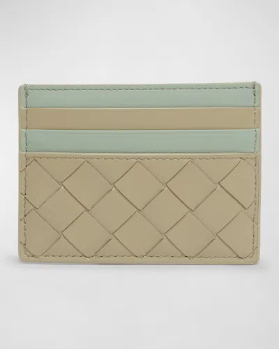 Bottega Veneta Leather Card Case In Neutral
