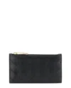 Bottega Veneta Black Cardwallet With Zip And Intrecciato Motif In Leather Woman