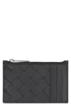 Bottega Veneta Leather Card Holder In Black
