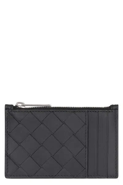 Bottega Veneta Leather Card Holder In White