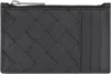 Bottega Veneta Leather Card Holder In Black