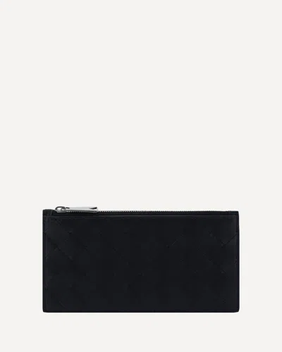 Bottega Veneta Leather Card Holder In Black