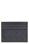 Bottega Veneta Leather Card Holder In Blue