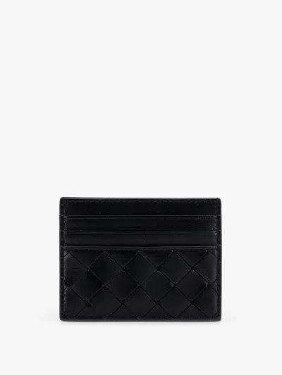 Bottega Veneta Leather Card Holder With Woven Pattern