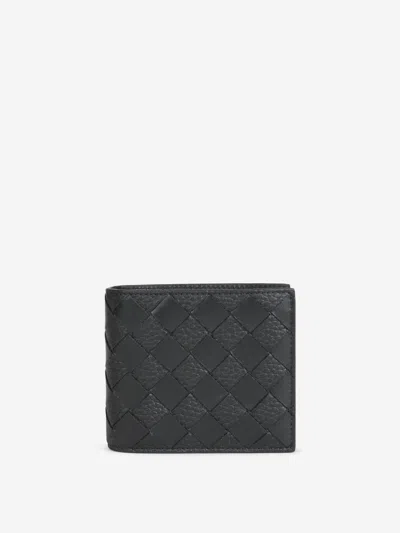 Bottega Veneta Leather Cardholder In Metallic