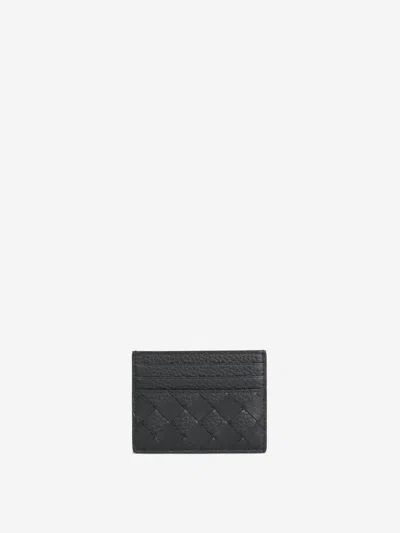Bottega Veneta Leather Cardholder In Black