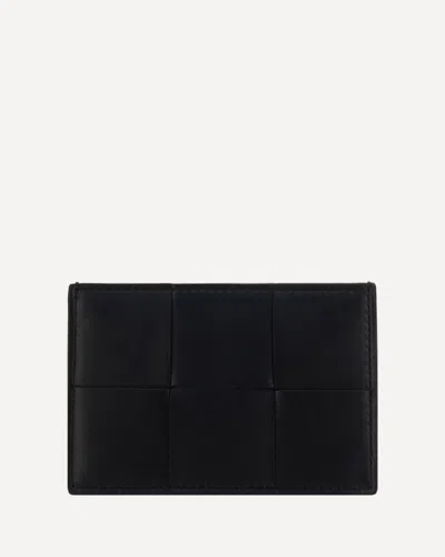 Bottega Veneta Leather Cardholder In Black