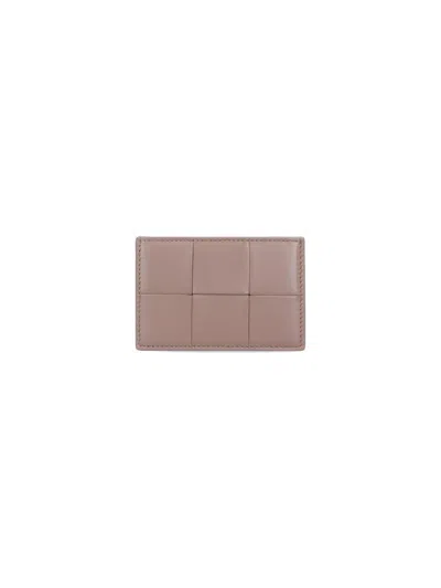 Bottega Veneta Leather Cardholder In Turtledove