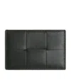 Bottega Veneta Leather Cassette Card Holder In Grey