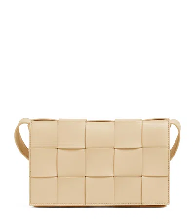 Bottega Veneta Leather Cassette Cross-body Bag In 米色